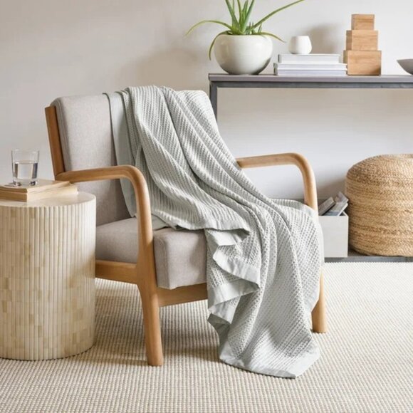 Jennifer Adams Cotton Waffle Throw, NWT - Picture 1 of 3